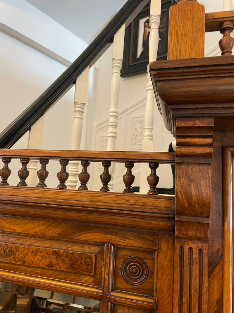 Outstanding Quality Antique Victorian Pollard Oak Mirror Back Sideboard by James Schoolbred - Image 8